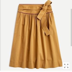 Jcrew chino waist tie skirt